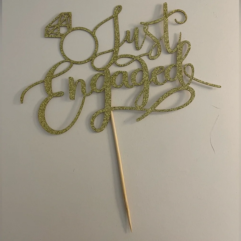 Just Engaged Cake and cupcake Toppers